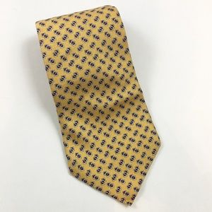 Lauren Ralph Lauren Yellow Graphic Print Tie